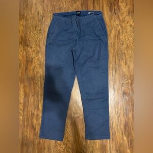 Women's GAP Relaxed Girlfriend Twill Pants Navy Blue Size 12 Comfy